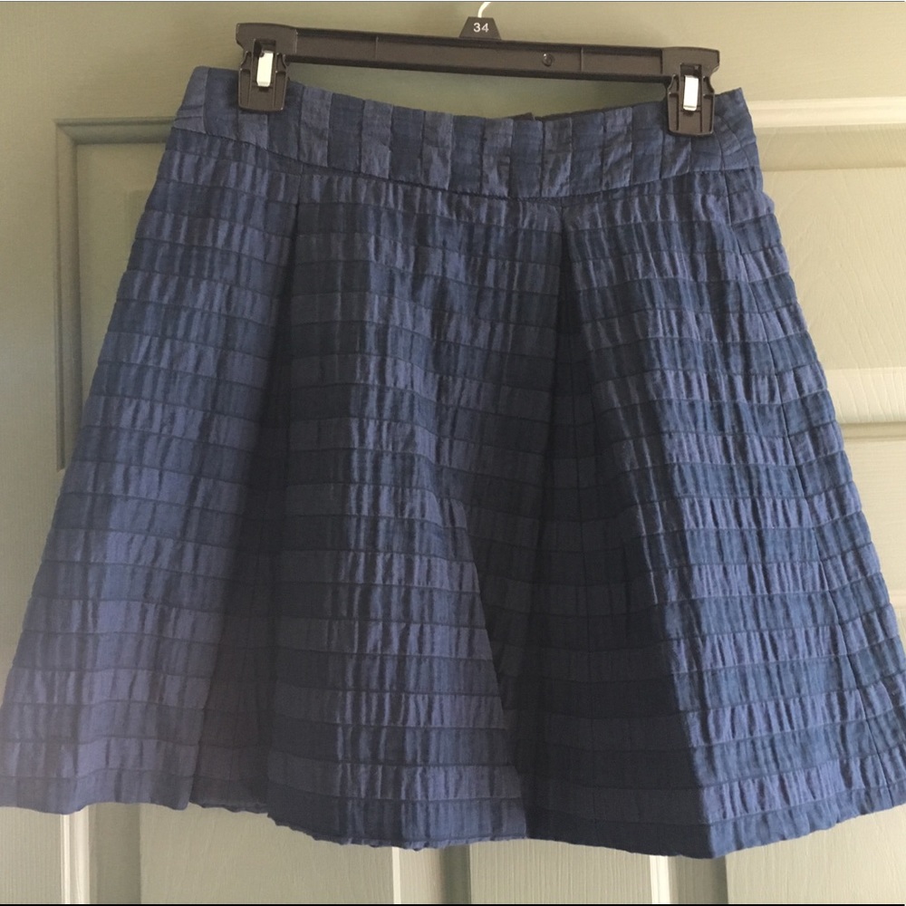 Nanette Lepore blue pleated skirt